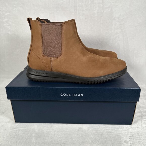 Cole Haan Grand Plus Chelsea Boots Men Size 13 M Lumber Java Brown C38789 NWB - Picture 2 of 9